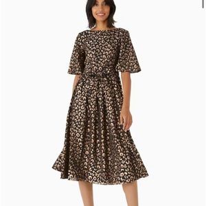 kate spade leopard midi dress NWT
